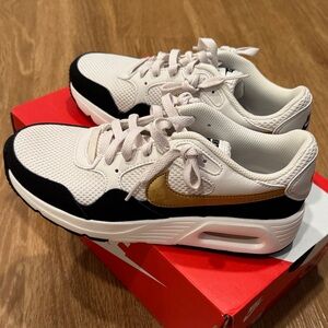 Nike Cream and Gold Athletic Shoes